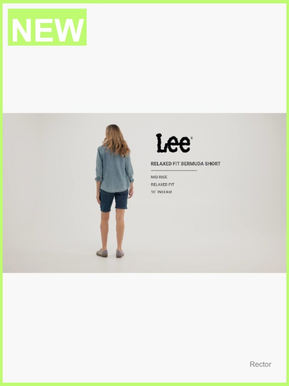 Relaxed Fit Bermuda Shorts Mid Rise 10" Inseam - Picture 6 of 6